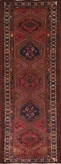 Nomad Handmade Wool Red Traditional 11 ft Runner Rug Tribal Vintage Carpet 4×11