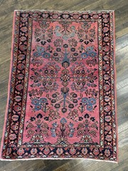 Brilliant Hues Antique Sarouk Rug C.1920 Great Condition 3’5×4’9