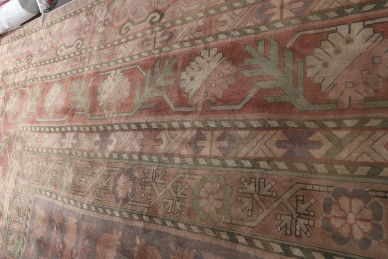 Pre-1900 Antique Vegetable Dye Khotan Egyptian 25x37 Area Rug Oversize Handmade gallery