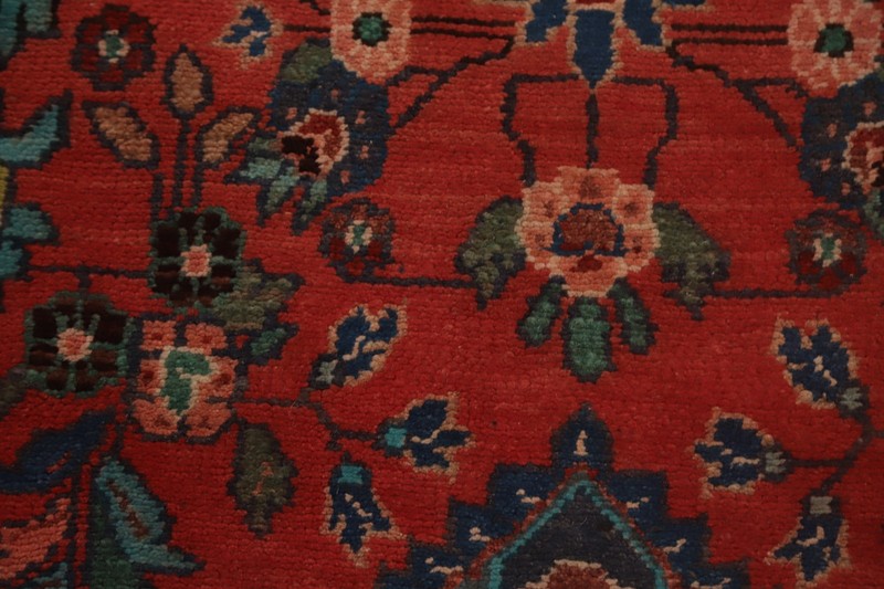 Handmade Floral Traditional 9 ft Runner Rug Vintage Red Wool Hallway Carpet 3x9 gallery