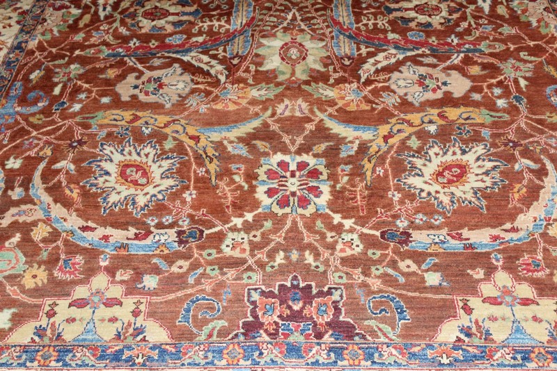Top Quality 9'x12 Handmade Oriental rug,Light Brown colorful vegetable dye rug gallery