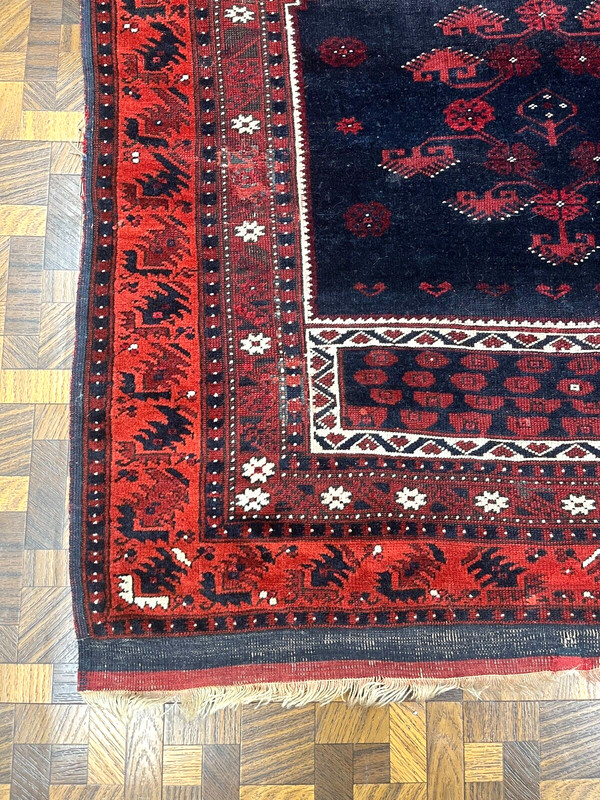 ANTIQUE COLLECTIBLE TRIBAL BERGAMA PRAYER TURKISH ORIENTAL RUG SIZE 3' 8" x4' 2" gallery