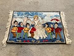 Vintage Snow White Seven Dwarves Fairy Tale Tapestry Rug Runner Brothers Grimm