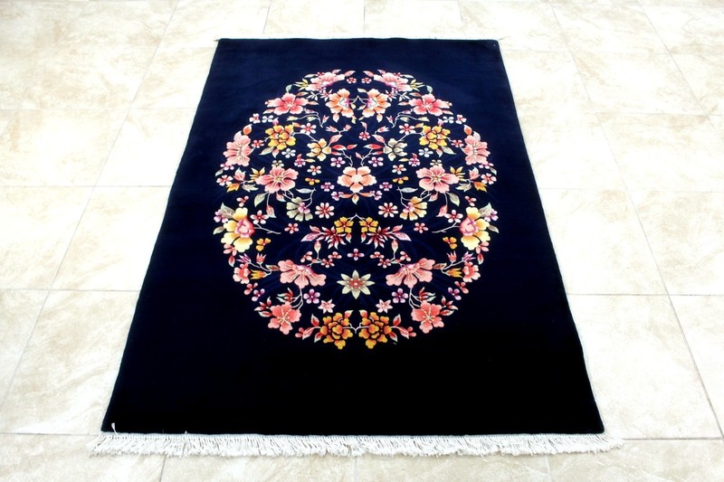 4X6 EXQUISITE MINT 200+KPSI HAND KNOTTED VEGETABLE DYE FLORAL CHINESE WOOL RUG gallery