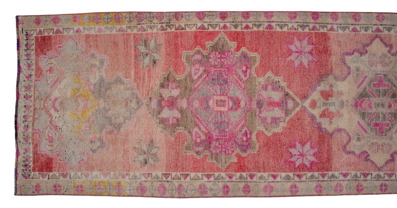 Turkish Runner Rug, Hand Made Rug, Tribal Wool Rug, Ethnic Runner Rug 3 x 12 ft gallery