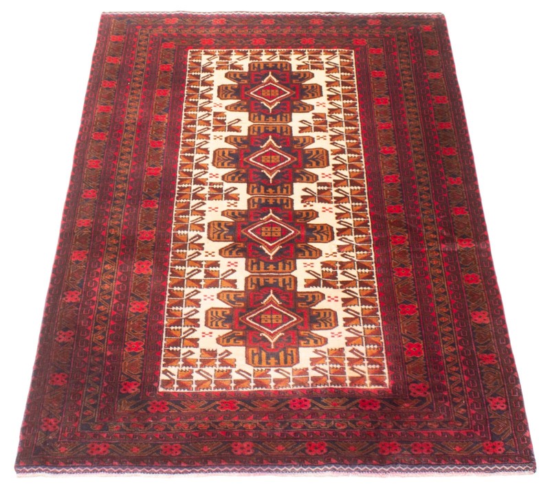 Vintage 3'8" x 6'4" Traditional Hand Knotted Vegetable Dye Wool Area Rug gallery