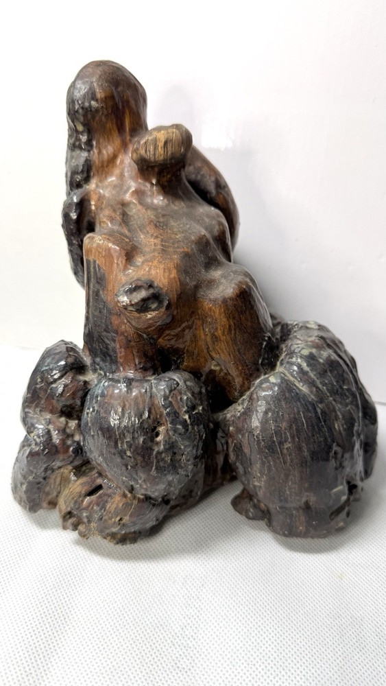Beautiful Vintage Natural Burl Wood Sculpture 7.5”x7”x6”