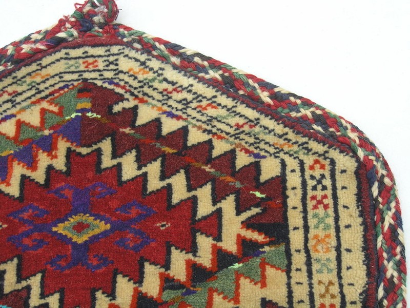 Pair Vintage Miniature Yomud Asmalyk ( Dizlyks) for Camel Procession 14x11" gallery