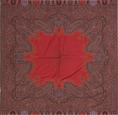 6X6 Antique Indian Shawls Wool Area Rug 1925