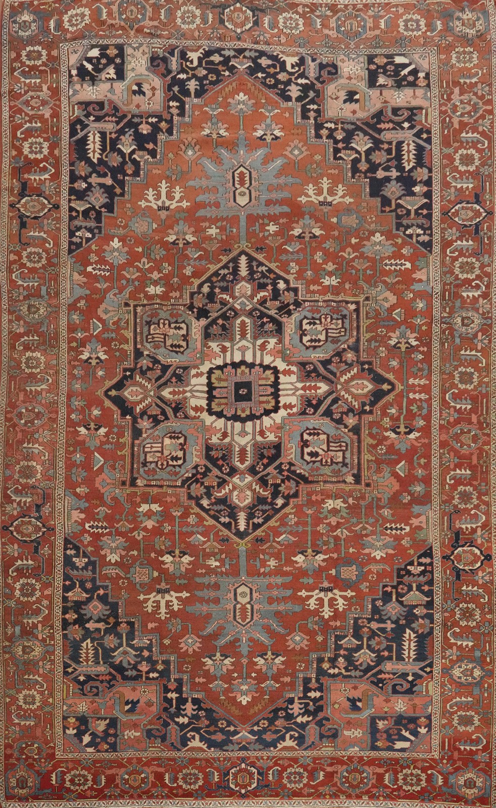 Pre-1900 Vegetable Dye Area Rug 10x15 Antique Hand-made Rust Wool Large Carpet gallery