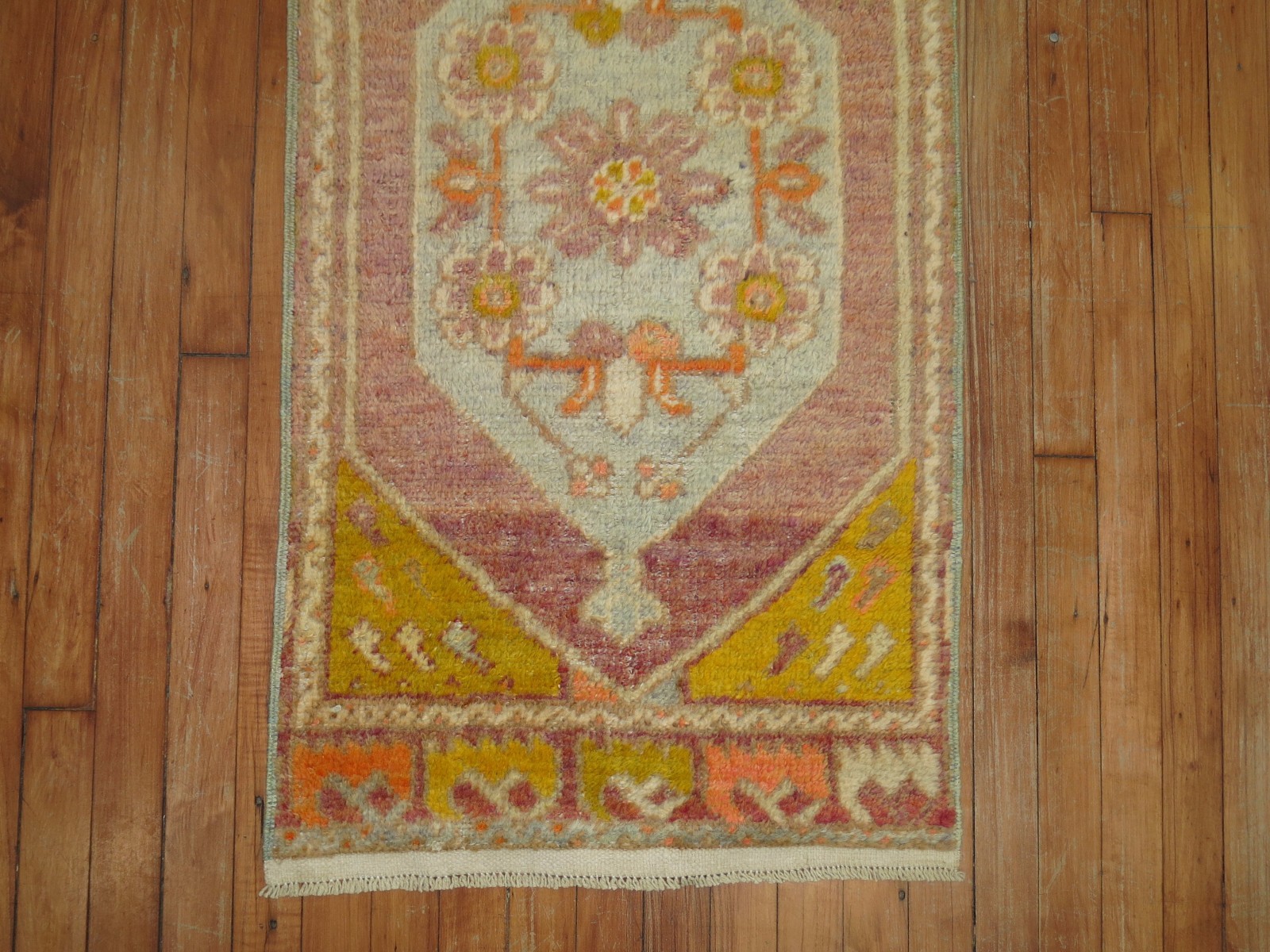 Vintage Turkish Oushak Ushak Rug Runner Size 1'11''x8'3'' gallery