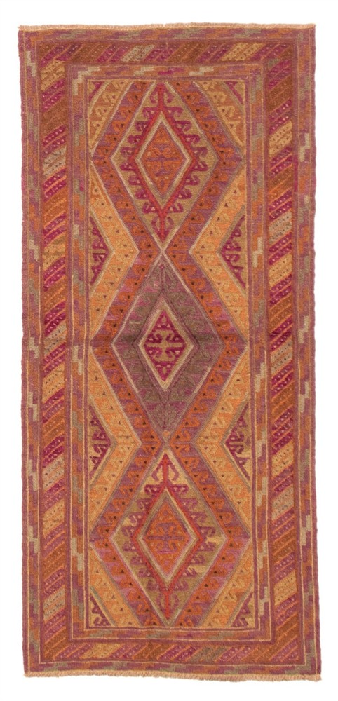 Traditional Vintage Hand-Knotted Area Rug 2'10" x 6'0" Oriental Wool Carpet