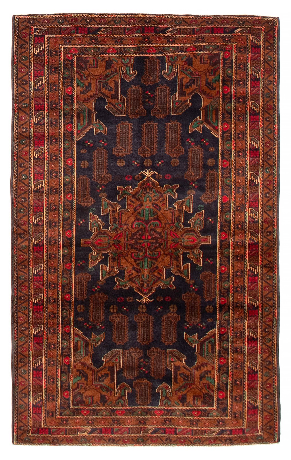 Traditional Vintage Hand-Knotted Area Rug 3'9" x 6'2" Oriental Wool Carpet gallery