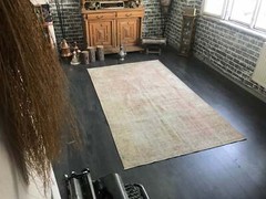5.1×8.7 Large Vintage Turkish Oushak Muted Rug