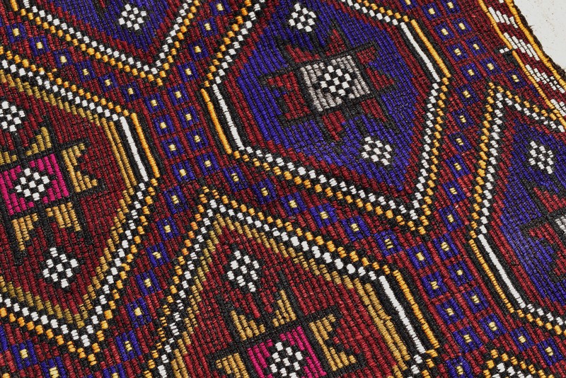 Turkish Kilim 75''x92'' Handwoven Adana Cicim Kilim 192x236cm Vintage 6x7 Rug gallery