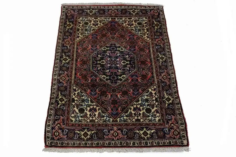 Rare Hand-Knotted Floral Oriental Rug Small Entrance Wool Area Carpet 3X4 ft gallery
