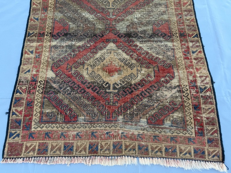 1920s Antique Afghan Baluchi Rug 3x4 Rare Handmade Persian Style Tribal Carpet gallery