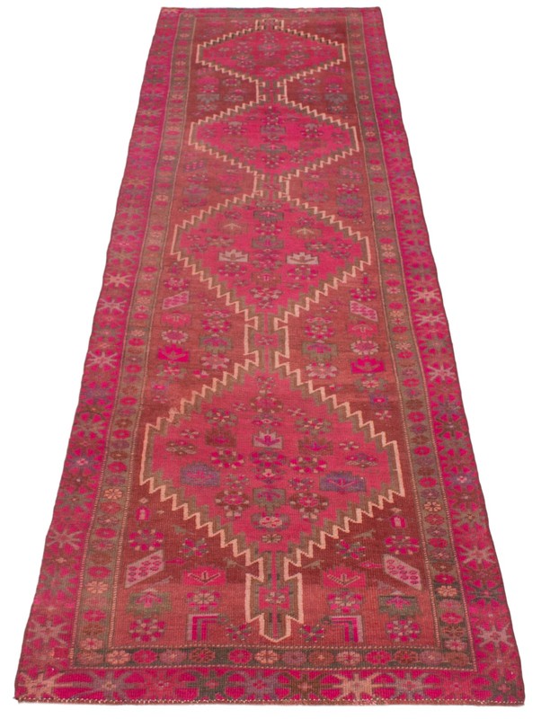 3'6" x 13'2" Vintage Hand-knotted Runner Rug Traditional Oriental Wool Carpet gallery