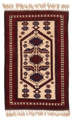 Vintage 2’8″ x 4’0″ Traditional Hand Knotted Vegetable Dye Wool Area Rug