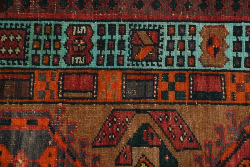 Traditional Geometric Pattern Handmade Wool Rug Runner 3x11 ft Vintage Carpet gallery