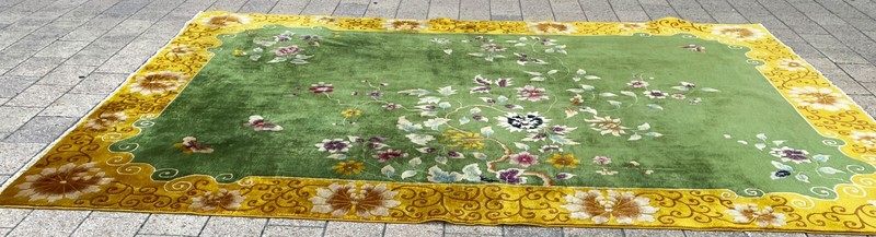Antique Art Deco Chinese Rug, Butterfly Meet finely, #17452, c-1920 gallery