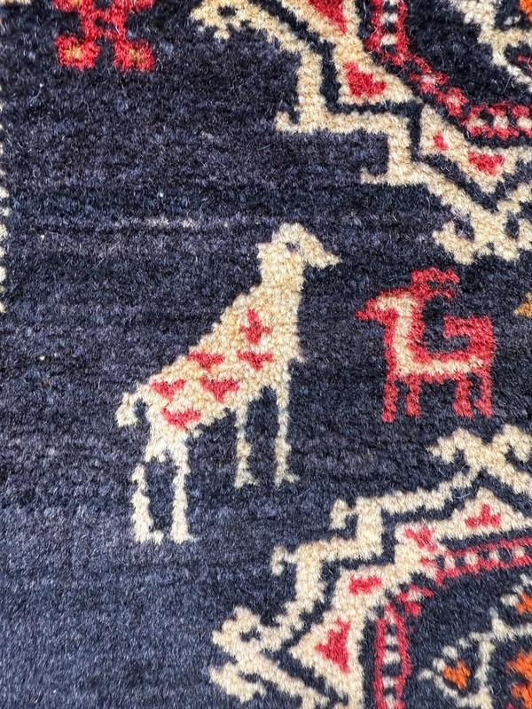 Vintage Fabulous Hand Knotted Oriental Wool Rug Carpet 132x104 Cm gallery