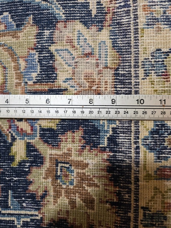 Mid Century BLUE kaashaann Rug hand-woven Oriental wool carpet 14' 5" x 10' 2.5" gallery