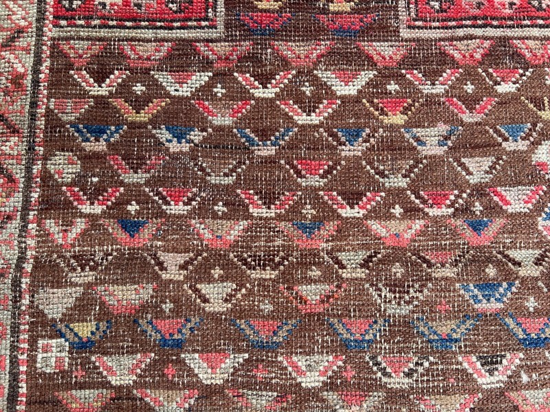 Afghan Prayer Rug 3 x 4'8 – Distressed Hand Knotted Tribal Wool Vintage Rug gallery