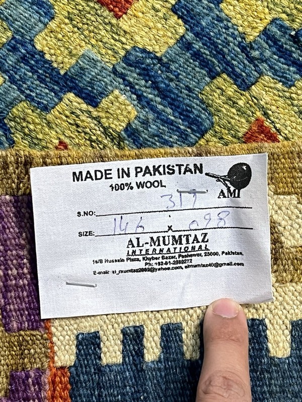 Vintage Kilim Traditional Hand Made Oriental Wool Kilim 5ftx3.2ft 146cmx98cm gallery