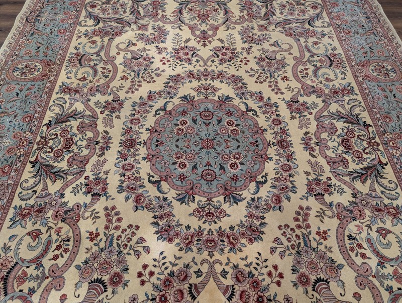 Pak Per'sian Rug 10x14, Fine 170 KPSI, Floral Medallion, Elegant, Handmade gallery