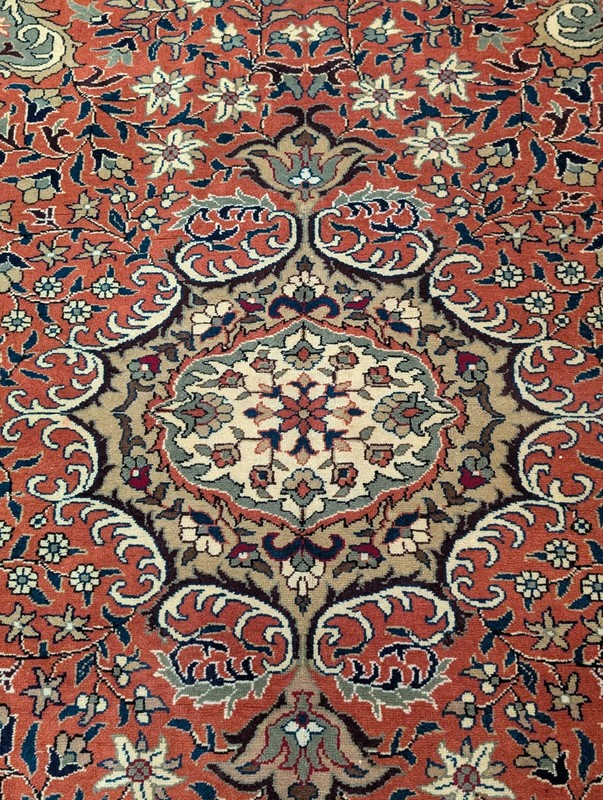 Turkish Sivas Rug 5x7, Medallion, Rust Red, Hand Knotted gallery