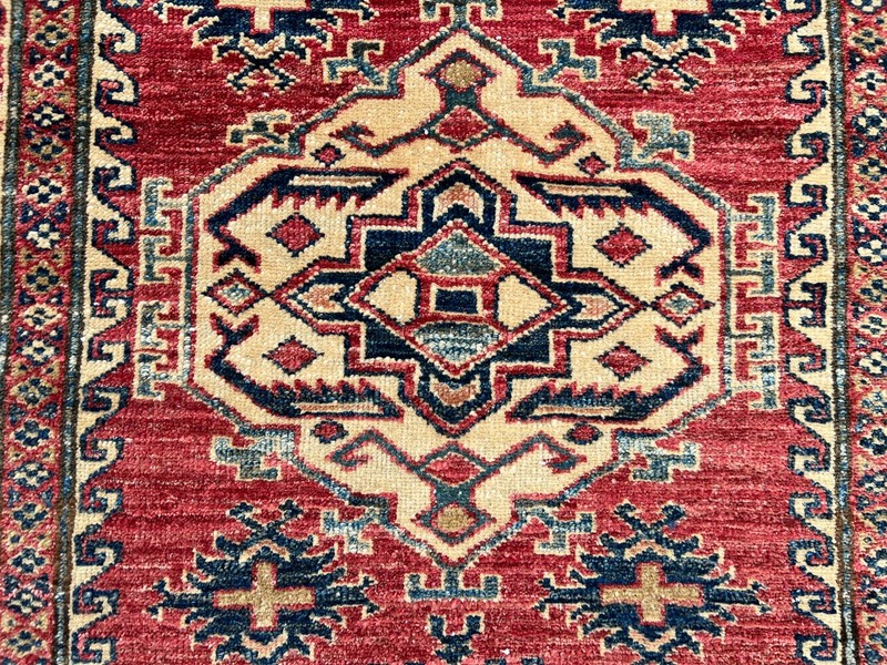Vintage Beautiful Natural Vegetable Dye Super Kazak Turkoman Carpet gallery