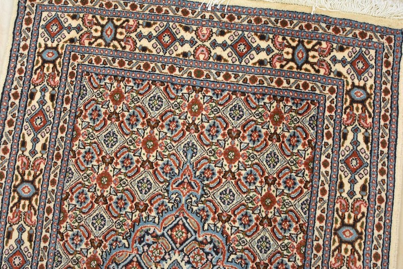 Fine Mood Runner 2'7'' x 6'5'' Ivory Wool Traditional Hand-Knotted Oriental Rug gallery