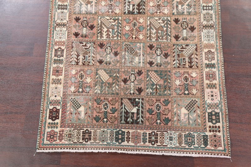 Handmade Garden Design Area Rug 5x9 Ft Oriental Wool Carpet Geometric Rug gallery