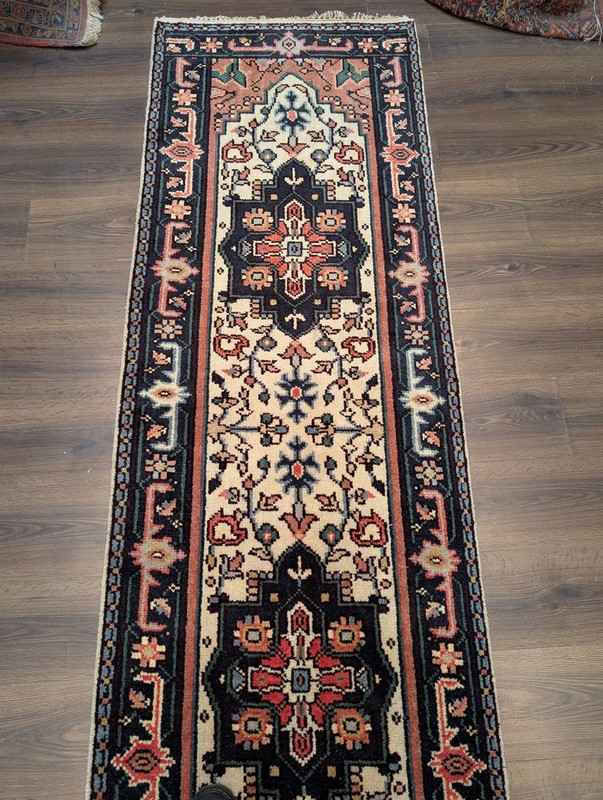 Indo Per'sian Heriz Serapi Runner 2.7 x 16, Vintage Wool Runner gallery