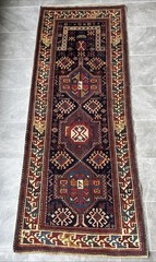3 X 7 Mint Antique Akstafa Shirvan Caucasian Prayer Rug Circa 1880 100% Wool