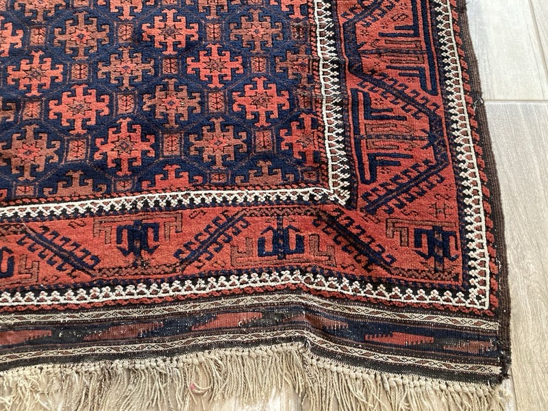 Antique Sarakhs Khorassan Tribal VTG Baluche Nomadic Ethnic Rug 43"x74" gallery