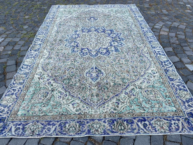 Turkish rug, Vintage rug, Large rug, Wool rug, Handmade rug, Carpet 5,9 x 9,0 ft gallery