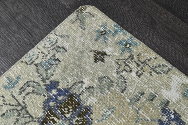 Oushak Turkish Doormat Rug 2x3 BEIGE Anatolian Handmade Vintage Small Kilim Rug gallery