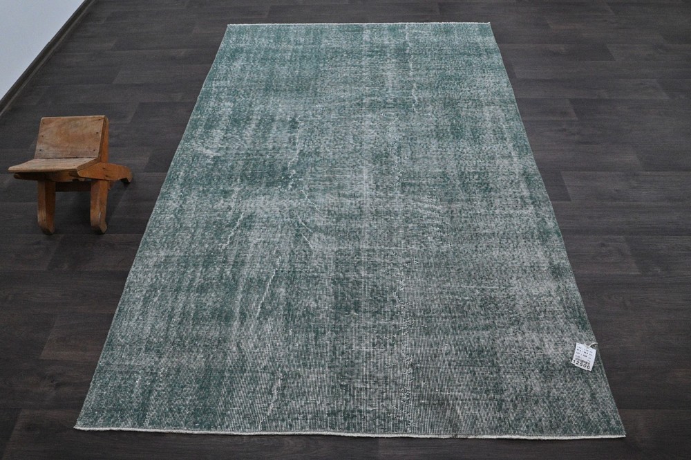 Oushak Turkish Vintage Rug 5x7 Kilim Rug Anatolian Handmade Boho Decor GREEN