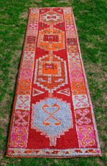 Turkish Runner Rug, Hand Made Rug, Tribal Wool Rug, Ethnic Runner Rug 3 x 11 ft