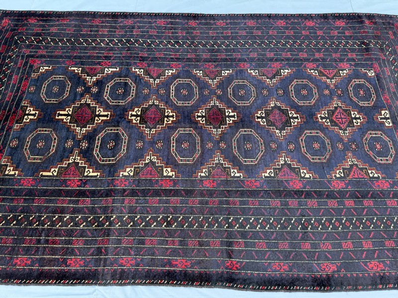 Blue Antique Afghan Baluchi Rug 5x8 Hand Knotted Persian Style Oriental Carpet gallery