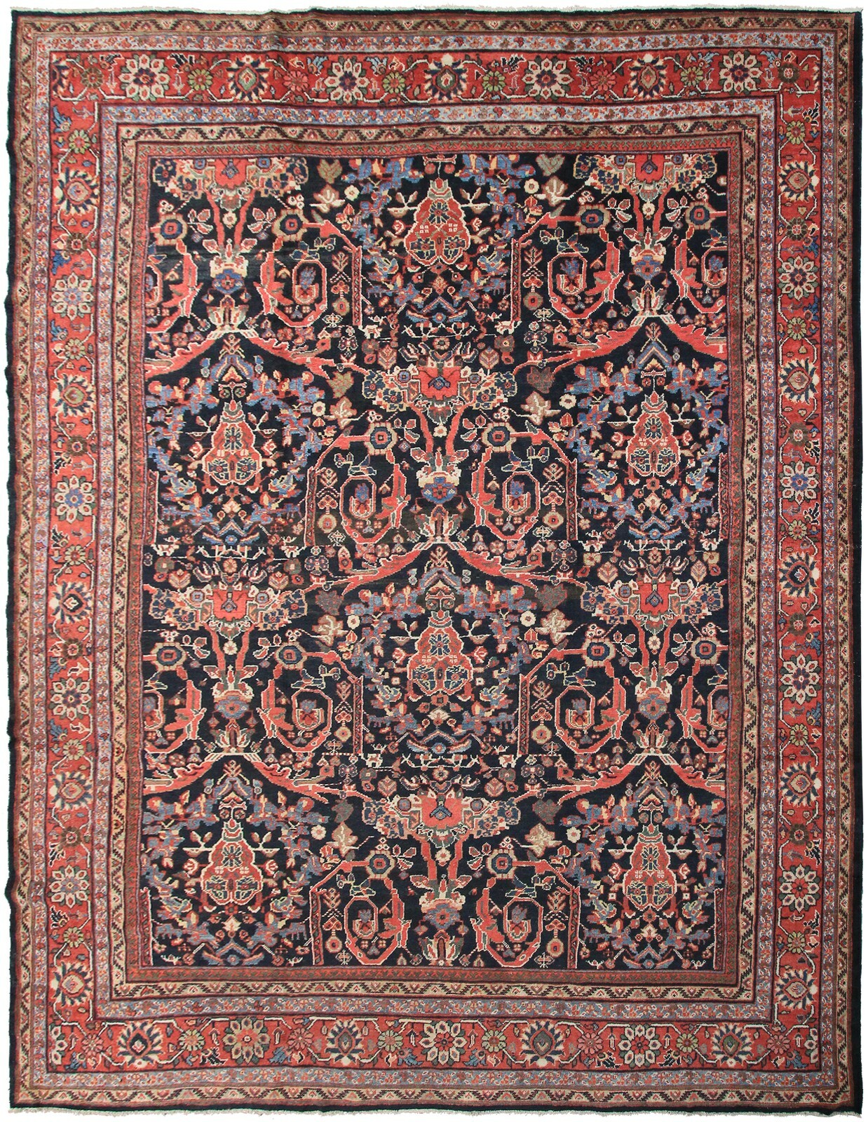 10x13 Antique Traditional Geometric Handmade Area Rug Circa 1920 312cm x 401cm gallery