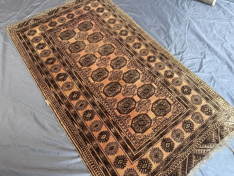 Vintage Afghan Turkmen Tribal Rug Terracotta Brown Bedroom, Living Room 3'3x5'8 gallery
