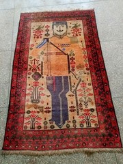 Antique Amanullah Khan Handmade Afghan amazing Wol war rug Great Quality5ftx3ft