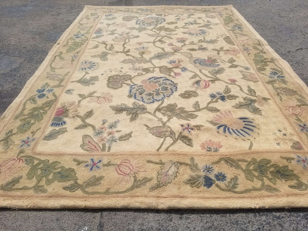 Vintage Hand Woven Traditional Kashmiri Multicolor Kilim Rug Carpet 5.11x3.11ft
