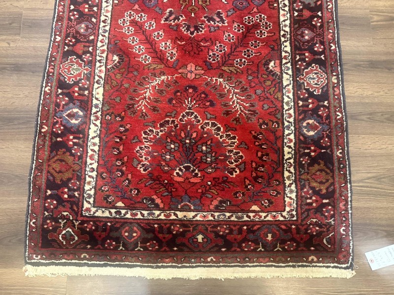 Red Per'sian Malayer Rug 2.6 x 8.6 Floral Antique Carpet gallery