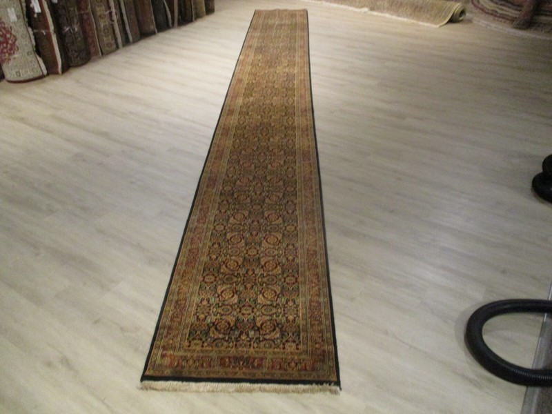 20' FEET Runner Herati Mahi Allover-pattern Handmade-knotted Rug Wool 583140 gallery