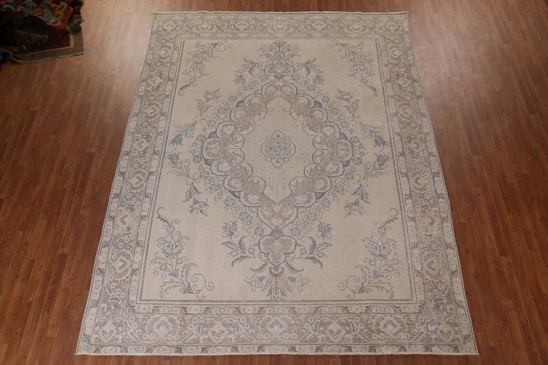 Vintage Distressed Traditional Hand-knotted Area Rug 10x12 ft for Living Room gallery