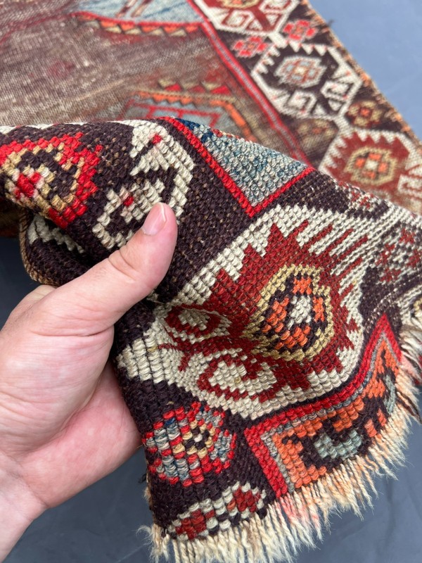 COLLECTORS' ITEM Stunning Antique kazak Caucasian 4TH QUARTER 19TH Century Rug gallery